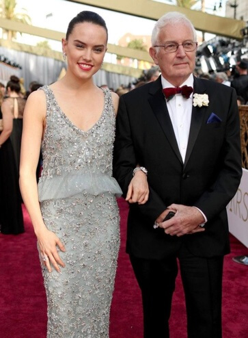 Chris Ridley with his daughter, Daisy Ridley.